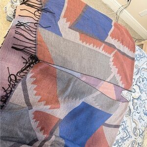 Stylish Multicolor Cape for Women front open tassel poncho Shaw